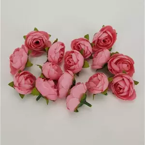 Selyemvirág - művirág begónia fej, rózsaszín 3cm 15db/csomag