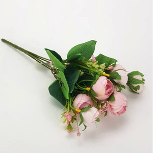 Selyemvirág - művirág csokor holland boglárka, rózsaszín 30cm