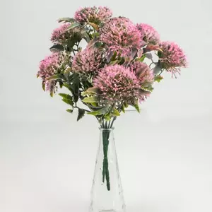 Selyemvirág - művirág csokor Sedum, rózsaszín, 30cm