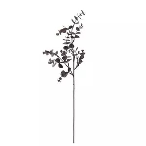 Selyemvirág - művirág eukaliptusz szálas 55 cm barna