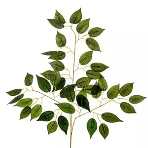 Selyemvirág - művirág Ficus ág műanyag 56cm zöld