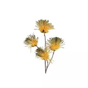 Selyemvirág - művirág hab trópusi virág elágazó 103cm sárga