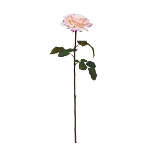 Selyemvirág - művirág kerti rózsa szálas 67 cm krém