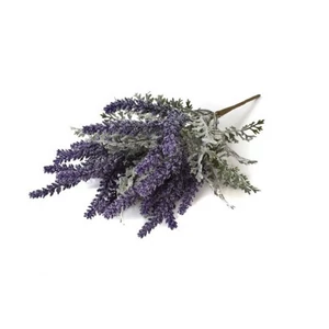 Selyemvirág - művirág levendulás csokor 41cm zöld, lila