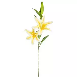 Selyemvirág - művirág Liliom műanyag 85cm sárga