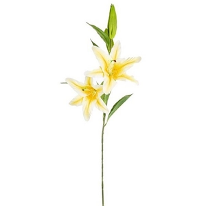 Selyemvirág - művirág Liliom műanyag 85cm sárga
