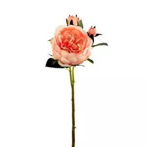 Selyemvirág - művirág rózsa angol szálas 67 cm barack