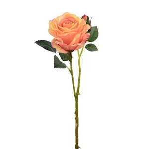 Selyemvirág - művirág rózsa szálas 64 cm barack