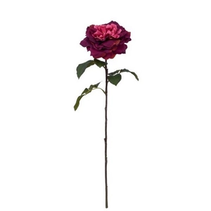 Selyemvirág - művirág rózsa szálas 65 cm bordó