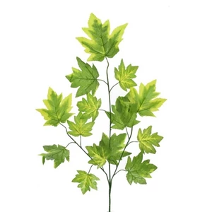 Selyemvirág - művirág őszi ág műanyag, 75cm zöld