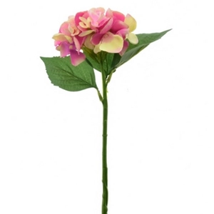 Művirág selyemvirág hortenzia szálas, 32x12cm rózsaszín