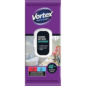 Nedves törlőkendő fürdőszobai 48db VORTEX 