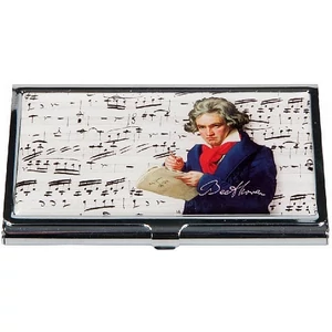 Névjegytartó fém 9,5x0,8x6cm Beethoven