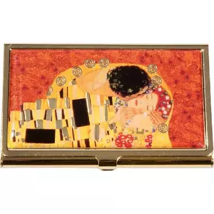 Névjegytartó fém 9,5x0,8x6cm Klimt : The Kiss.