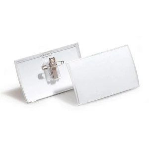 Névkitűző csíptetőve és tűve PP 40x75mm DURABLE CLICK FOLD