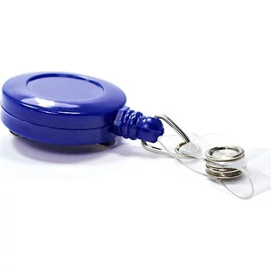 Névkitűző Yoyo Economix csipeszes 90x55mm kék/fekete/hehér Papiron