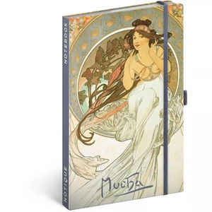 Notesz 13x21cm Alphonse Mucha – Music, lined Realsystem 2025 kollekció!