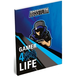 Notesz papírfedeles A7 Bossteam Gamer 4 Life Lizzy kollekció