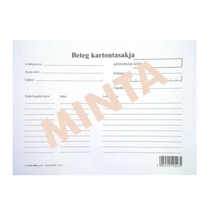 Ny A 3510-104/B betegkarton Beteg kartontasak A5 fekvő Pátria
