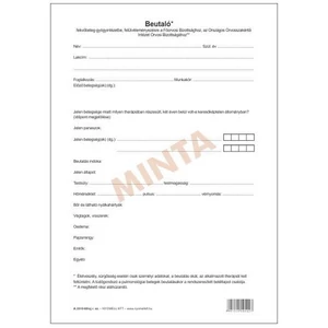 Ny A 3510-89 beutaló Beutaló fekvőbeteg gyógyintézetbe