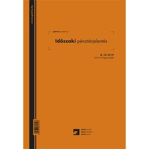 Ny B 13-21/V időszaki pénztár Időszaki pénztárjelentés A4 25x2+2 Pátria