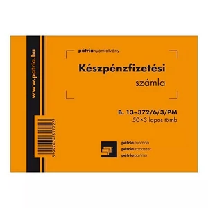 Ny B 13-372/6/3/PM Kpszámla A/6 50x3