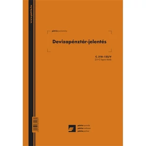 Ny C 318-123/V pénztárjelentés Devizapénztár jelentés A4 álló 25x2 Pátria