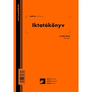 Ny C 5230-152/A iktatókönyv Soros folyószámos iktatókönyv A4 álló 100lapos