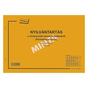 Ny D E 904 Nyilvántartás a növényvédo szeres.