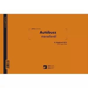 Ny D Gépj 42/V A4 menetlevél Autóbusz menetlevél A4 50x2 lapos fekvő