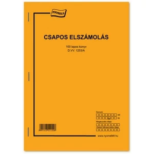 Ny DVV 1253/A csapos elszámolá Csapos elszámolás