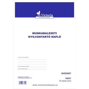 Ny K0657 munkabaleseti napló Munkabaleseti nyilvántartó napló 32lapos NVKO656