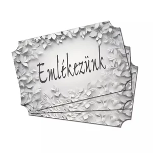 Nyomtatott dekorkarton Emlékezünk 3 db/csomag