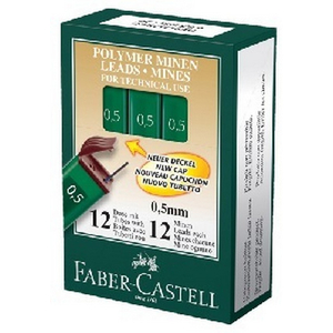 Faber-Castell nyomósironbetét Super-Polymer 0,5mm HB 12szál/doboz OF/9125 HB