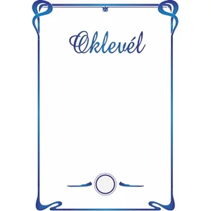 Emléklap, oklevél A4