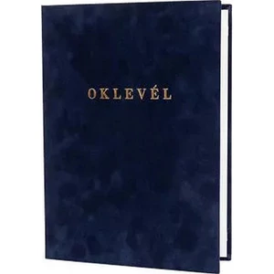 Oklevéltartó A4 exclusive Aranyozva KÉK ISKE176
