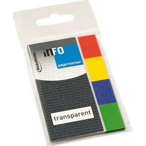 Oldaljelölő papír Info Notes 20x50mm 4x40 lapos áttetsző színes