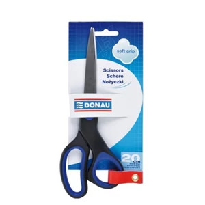 Olló 20cm Donau Soft Grip irodai olló fekete-kék Irodai kiegészítők DONAU 7920301PL-10