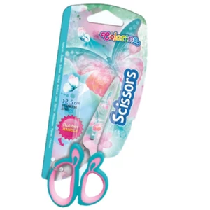 Olló 14cm Follow your Dreams kerekített 12,5 cm-s, aszimmetrikus, vegyes szín