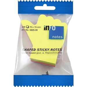 Öntapadó jegyzettömb Info Cubes GLN 68x68mm, 200lap kéz Gln 5825-39