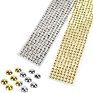 Öntapadós flitter gyöngyök 320db/lap vegyes színekben arany, ezüst
