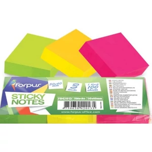Öntapadós jegyzetömb 50x40 Forplus neon 3db/cs 100lap 