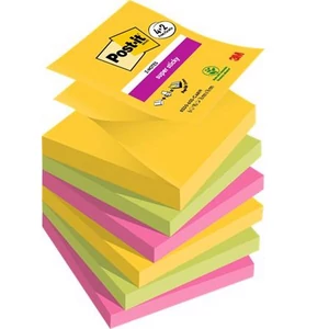 Öntapadós jegyzettömb 3MPostit Z,76x76 mm, 4+2x90 lap, Carnival, vegyes
