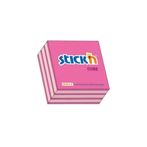 Öntapadós jegyzettömb 51x51 21203-51x51mm PINK, SZIVÁRVÁNY250 STICK'N