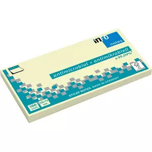 Öntapadós jegyzettömb Info Notes 125x75 mm 100 lapos sárga antimikrobiális