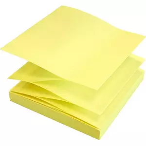 Öntapadós jegyzettömb Info Notes 75x75 mm 80 lapos élénk sárga Z tömb