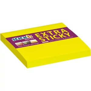 Öntapadós jegyzettömb Stick N 76x76mm, 90lap, Extra Sticky, neon sárga