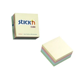 Öntapadós kockatömb Stick N 76x76mm, 400 lap, pasztell szivárvány