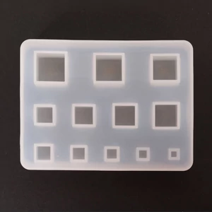 Öntőforma szilikon átlátszó vegyes négyzet 6,6 x 8,6 x 1,6 cm 5 db/csom