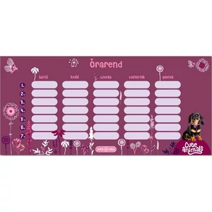 Órarend Ars Una 24'' Cute Animals-puppy (5369) 24 TACSKÓ Öntapadós füzetcímke 3ívx6db